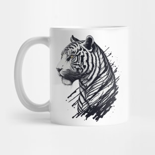White Tiger -Ink style Mug